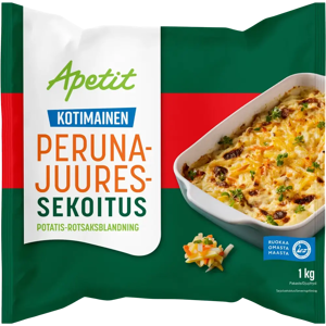 Apetit Kotimainen Peruna-juuressekoitus pakaste 1kg Apetit Kotimainen Peruna-juuressekoitus pakaste 1kg