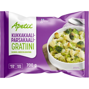 Apetit Kukkakaali-parsakaaligratiini pakaste 700g Apetit Kukkakaali-parsakaaligratiini pakaste 700g
