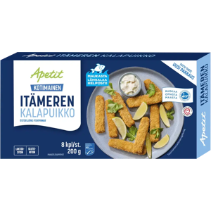 Apetit Kotimainen Itämeren kalapuikko MSC pakaste 200g Apetit Kotimainen Itämeren kalapuikko MSC pakaste 200g