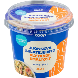 Coop juokseva sulatejuusto vahva 250g Coop juokseva sulatejuusto vahva 250g