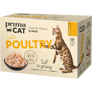 PrimaCat Classic Siipikarjaa kastikkeessa 12 x 85 g PrimaCat Classic Siipikarjaa kastikkeessa 12 x 85 g