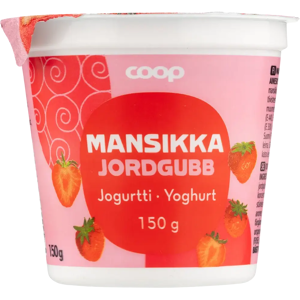 Coop mansikkajogurtti 150 g Coop mansikkajogurtti 150 g