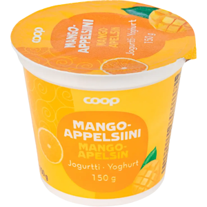 Coop mango-appelsiinijogurtti 150 g Coop mango-appelsiinijogurtti 150 g