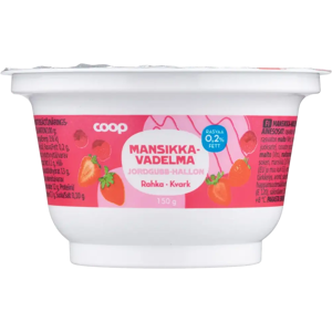 Coop mansikka-vadelmarahka 0,2 % 150 g Coop mansikka-vadelmarahka 0,2 % 150 g