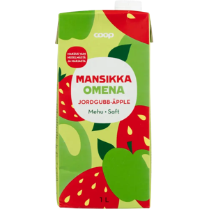 Coop mansikka-omenamehu 1l Coop mansikka-omenamehu 1l
