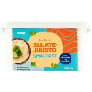 Coop Sulatejuusto levittyvä 400g Coop Sulatejuusto levittyvä 400g
