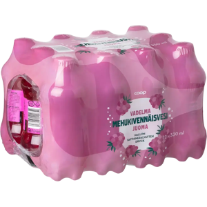Coop 12 x Vadelma mehukivennäisvesijuoma 330 ml Coop 12 x Vadelma mehukivennäisvesijuoma 330 ml