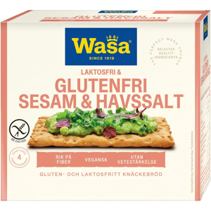 Wasa seesami&merisuola gluteeniton ja laktoositon näkkileipä 240g Wasa seesami&merisuola gluteeniton ja laktoositon näkkileipä 240g