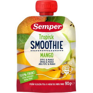 Semper - Tropisk Smoothie Apple & Mango - 90g - Vauvanruoka Semper - Tropisk Smoothie Apple & Mango - 90g - Vauvanruoka