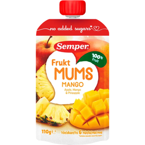 Semper Fruktmums Mango 6kk hedelmäsose 110g Semper Fruktmums Mango 6kk hedelmäsose 110g