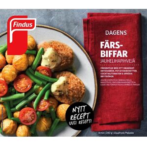 Findus Dagens Jauhelihapihvit maustevoilla 340g, pakaste Findus Dagens Jauhelihapihvit maustevoilla 340g, pakaste