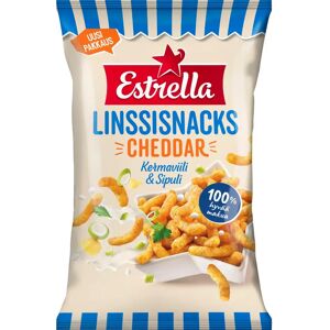 Estrella Linssisnacks Kermaviili & Sipuli 125g Estrella Linssisnacks Kermaviili & Sipuli 125g