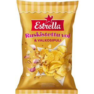 Estrella Ruskistettu voi & valkosipuli sipsi 275g Estrella Ruskistettu voi & valkosipuli sipsi 275g