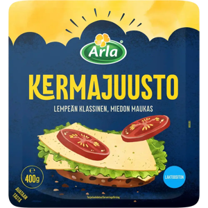 Arla Tolkuttomat Juustot Arla kermajuusto viipale 400g Arla Tolkuttomat Juustot Arla kermajuusto viipale 400g