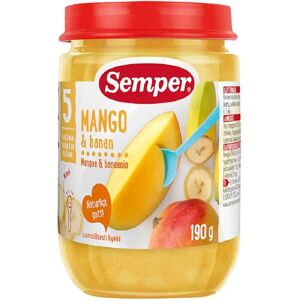 Semper Mangoa ja banaania 5-6kk hedelmäsose 190g Semper Mangoa ja banaania 5-6kk hedelmäsose 190g