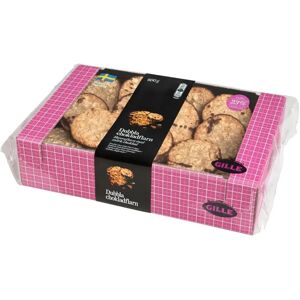Gille tuplasuklaa-kauralastuja 600g Gille tuplasuklaa-kauralastuja 600g
