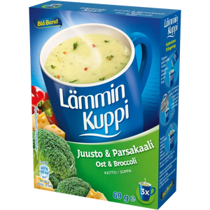 Blå Band Lämmin Kuppi Juusto-Parsakaalikeitto 3x23g vähälaktoosinen Blå Band Lämmin Kuppi Juusto-Parsakaalikeitto 3x23g vähälaktoosinen