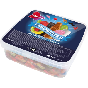 Malaco Favourites makeissekoitus 900g Malaco Favourites makeissekoitus 900g