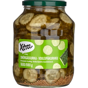 Xtra voileipäkurkku mausteliemessä 1600/880 g Xtra voileipäkurkku mausteliemessä 1600/880 g
