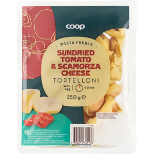 Coop Tortelloni tuorepasta aurinkokuivattu tomaatti & juusto 250 g Coop Tortelloni tuorepasta aurinkokuivattu tomaatti & juusto 250 g