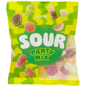 Coop Sour Party Mix makeissekoitus 250 g Coop Sour Party Mix makeissekoitus 250 g
