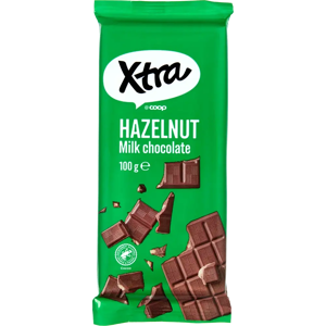 Xtra maitosuklaa hasselpähkinärouheella 100 g Xtra maitosuklaa hasselpähkinärouheella 100 g