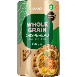 Coop täysjyväruisnäkkileipä 250 g Coop täysjyväruisnäkkileipä 250 g