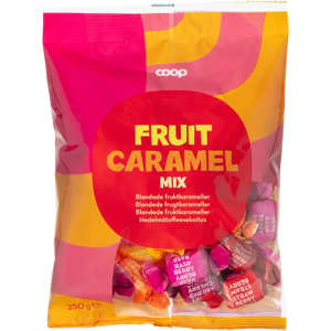 Coop hedelmätoffeesekoitus 250 g Coop hedelmätoffeesekoitus 250 g