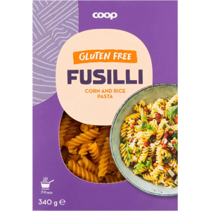 Coop Fusilli pasta maissista ja riisistä gluteeniton 340 g Coop Fusilli pasta maissista ja riisistä gluteeniton 340 g