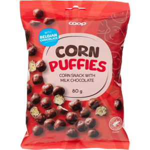 Coop Corn Puffies maissisnacks 80 g Coop Corn Puffies maissisnacks 80 g