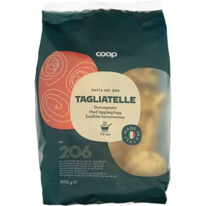 Coop Tagliatelle pasta, sisältää kananmunaa 500 g Coop Tagliatelle pasta, sisältää kananmunaa 500 g