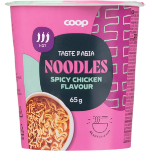 Coop Asia mausteinen kana kuppinuudeli 65 g Coop Asia mausteinen kana kuppinuudeli 65 g