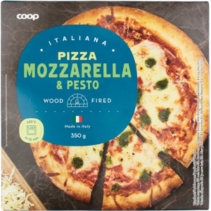 Coop Pizza Mozzarella & Pesto 350 g pakaste Coop Pizza Mozzarella & Pesto 350 g pakaste