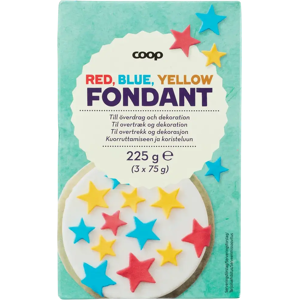 Coop - Sokerimassa 225 g - Punainen - Sininen - Fondant Coop - Sokerimassa 225 g - Punainen - Sininen - Fondant