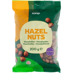Coop hasselpähkinät 200 g Coop hasselpähkinät 200 g