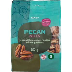 Coop pekaanipähkinät 80 g Coop pekaanipähkinät 80 g