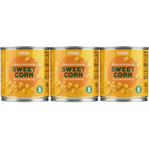 Coop maissia suolaliemessä 3x165/140g Coop maissia suolaliemessä 3x165/140g