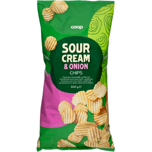 Coop perunalastut Sour cream & Onion 300 g Coop perunalastut Sour cream & Onion 300 g