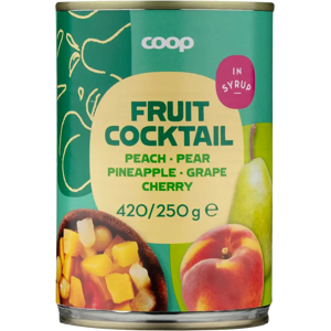 Coop hedelmäcocktail sokeriliemessä 420/250 g Coop hedelmäcocktail sokeriliemessä 420/250 g