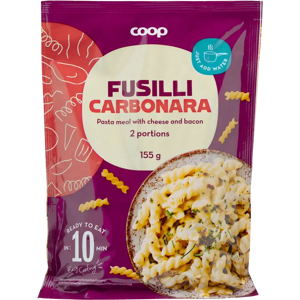Coop pasta-ateria Fusilli Carbonara 155 g Coop pasta-ateria Fusilli Carbonara 155 g