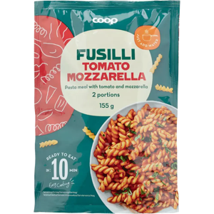 Coop pasta-ateria Fusilli & tomaatti-mozzarella 155 g Coop pasta-ateria Fusilli & tomaatti-mozzarella 155 g
