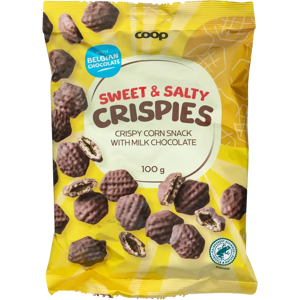 Coop Sweet & Salty Crispies maissisnacks 100 g Coop Sweet & Salty Crispies maissisnacks 100 g