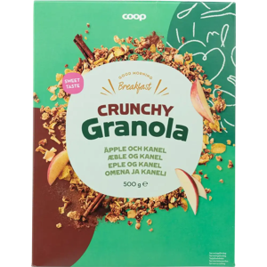 Coop crunchy granola omena ja kaneli 500 g Coop crunchy granola omena ja kaneli 500 g
