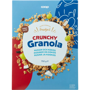 Coop crunchy granola rusina ja kookos 750 g Coop crunchy granola rusina ja kookos 750 g