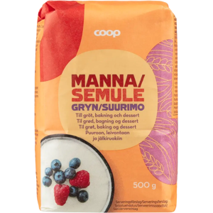 Coop mannasuurimo 500 g Coop mannasuurimo 500 g