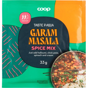 Coop Taste of Asia Garam Masala mausteseos 33 g Coop Taste of Asia Garam Masala mausteseos 33 g