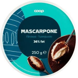 Coop mascarpone tuorejuusto 250 g Coop mascarpone tuorejuusto 250 g