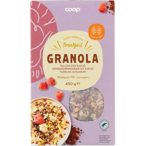 Coop granola vadelma ja kaakao 450 g Coop granola vadelma ja kaakao 450 g