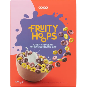 Coop Fruity Hoops rapeat rinkulat 375 g Coop Fruity Hoops rapeat rinkulat 375 g