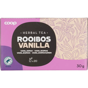 Coop rooibostee vanilja 30 g 20 pss Coop rooibostee vanilja 30 g 20 pss
